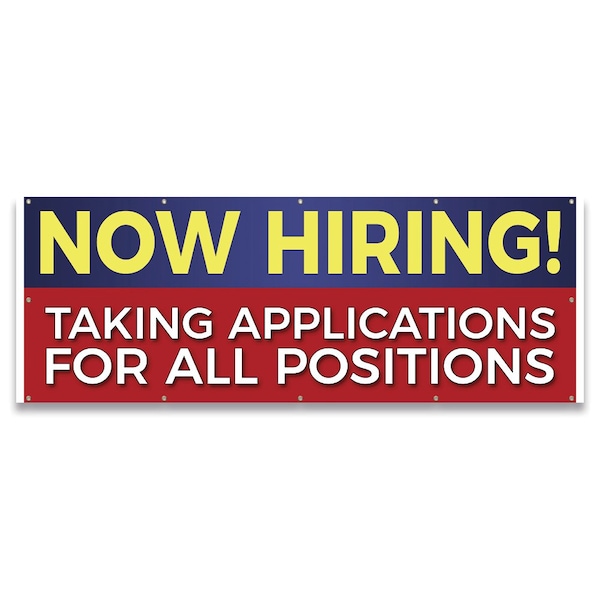 Signmission Now Hiring! Taking Applications for Positions Banner Concession Stand Food Truck Single Sided B-120-30116 - main